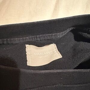 Everlane Classic Black Crewneck Sweatshirt